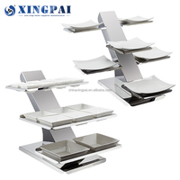 Équipement de restauration XINGPAI, ensemble de buffet en acier inoxydable, supports de buffet pour hôtel, décoration de gâteaux de mariage, présentoir de buffet