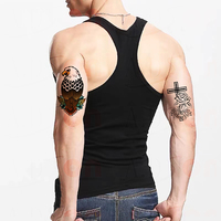 Autocollant de tatouage temporaire pour homme, personnalisable, à transfert d'eau, imperméable, imprimable, à faire soi-même, tendance, pour bras, maquillage beauté, vente chaude