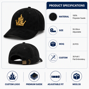 Gorras de Béisbol de Gamuza Unisex Ajustables con Visera Curva, Estilo Urbano, Hip Hop, Skate, Venta al Por Mayor - Product Image 6