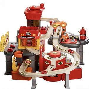 Juego <span class=keywords><strong>de</strong></span> Pista <span class=keywords><strong>de</strong></span> Carreras para Niños, 9 Niveles, 6 Botones, Manual, Sin Baterías, Juguete Educativo Mecánico, Autos <span class=keywords><strong>de</strong></span> ABS, Regalo para Niños <span class=keywords><strong>de</strong></span> <span class=keywords><strong>3</strong></span> Años en Adelante - Product Image 1