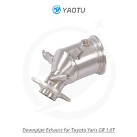 YT pipa depan dengan tiga arah Catalyst dan OPF, Brushed Finish untuk Toyota Yaris GR 1.6T