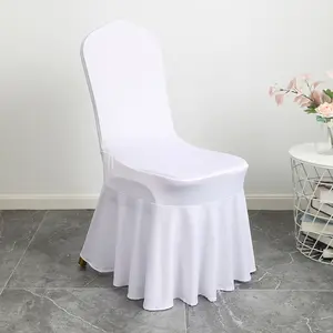 Wholesale Cheap Price Spandex Chair Cover With Skirt For Event Decoration Wedding Party