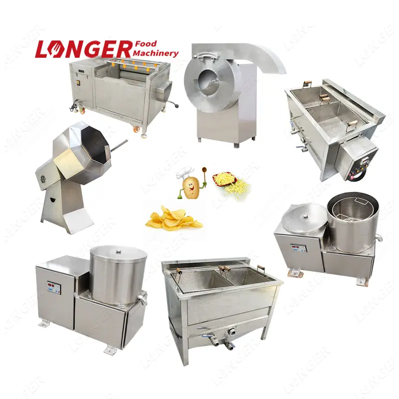 Máquina de patatas fritas a pequeña escala, máquina para hacer patatas fritas, precio, línea de producción de patatas fritas congeladas