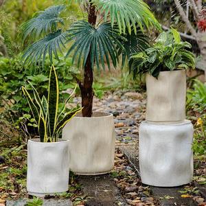 Cement Bloempot Eenvoudig Binnenbalkon Met Grote Diameter High-End Binnenplaats Groene Plant Decoratieve Bloemornamenten - Product Image 2