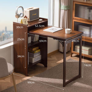 Table de toilette multifonctionnelle en bois massif pliable, moderne, simple et écologique, pour chambre d'appartement, avec armoire de rangement à la fin du <span class=keywords><strong>lit</strong></span> - Product Image 5