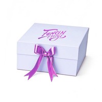 Boîte cadeau magnétique pliable rose personnalisée en gros, boîte cadeau rigide de luxe avec aimant, emballage cadeau