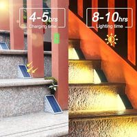 IP65 évalué solaire LED étape lumières 6-pack extérieur escalier porche Patio cour pont voie paysage chaud Chine en Stock