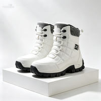 Bottes d'hiver mi-mollet en PU pour femmes, antidérapantes, doublure thermique chaude, semelle en caoutchouc, vente en gros usine