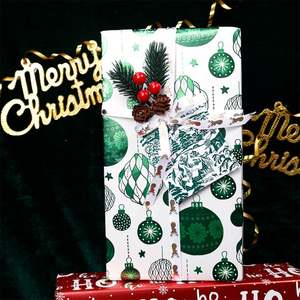 Factory Disposable Coated Silicone Virgin Gift Wrapping Paper 43x300cm <b>Christmas</b> Packaging Roll - Product Image 4