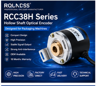 Encodeur Rotatif Servo ROUNDSS RCC38H6/8, Arbre 5/6/6.35/8/10, 5000PPR Sélectionnable, Interface Électrique OC, IP65, 5V, Positionnement Moteur