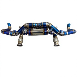 Escape Trasero Vortex Burnt Blue Titanium con Válvulas para Audi R8 Gen2 V10 5.2L 2024-2025, Silenciador de Alto Rendimiento para Superdeportivos - Product Image 1