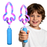 Bâton lumineux LED en forme de fusée, jouet lumineux, 24 LED, 3 modes clignotants, cadeau pour enfants, Halloween, Noël, fête, prix de carnaval, jouet fantaisie