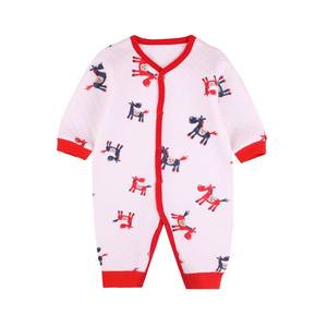 Automne nouveau-né bébé barboteuse couches ramper combinaison avec Air coton rembourrage une pièce impression tenue pour la saison d'hiver ODM approvisionnement - Product Image 1