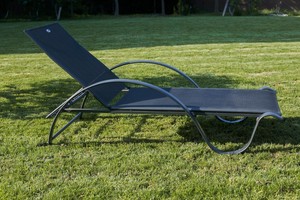 Moderno aluminio S forma brazo jardín al aire libre impermeable antioxidante <span class=keywords><strong>Textilene</strong></span> muebles de playa <span class=keywords><strong>plegable</strong></span> <span class=keywords><strong>tumbona</strong></span> Silla de salón - Product Image 2