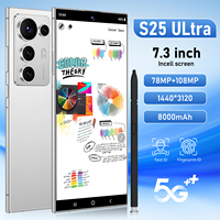 Smartphone S25 Ultra 5G Android 14 Écran LCD 7,3 Pouces Appareil Photo 108MP 16 Go 1 To Double SIM OTG Grand Écran Téléphone Mobile Gaming Deca Core