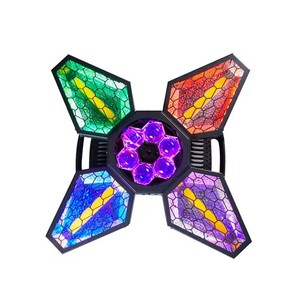 Luces de ventilador de haz de fondo de discoteca retro 4x60W Golden <span class=keywords><strong>Dmx</strong></span> DJ Rgbw Effect 4 Leaf Bee Eye Stage Light - Product Image 1