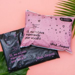 Tùy chỉnh in logo màu đen màu hồng Poly bưu phẩm quần áo vận chuyển phong bì nhựa chuyển phát nhanh Giao hàng webshop gử<span class=keywords><strong>i</strong></span> thư Tú<span class=keywords><strong>i</strong></span> - Product Image 3