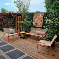 Chaise de jardin individuelle relaxante pour hôtel, maison d'hôtes, café, extérieur et loisirs, avec structure robuste en acier inoxydable et corde tressée respirante