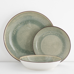 Vente en gros d'assiettes rondes en céramique imprimées de marque connue Vaisselle élégante pour restaurants Usage domestique Ensembles de vaisselle de qualité supérieure - Product Image 6