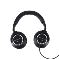 Headphone Studio Premium dengan Bantalan Telinga, Driver 50mm, Colokan 3.5mm/6.35mm, Headset Stereo Berkabel untuk DJ, Headphone Studio Rekaman