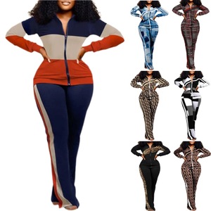 Nouvel Ensemble de Vêtements de Sport Femme d'Automne, Jogging Imprimé à Manches Longues, Blouson Zippé Manteau et Pantalon Slim, Deux Pièces pour Femme - Product Image 2