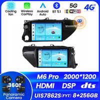 Sistema de Audio Multimedia para Automóvil MEKEDE M6 PRO Android 12 QLED para Toyota Hilux 2015 2020