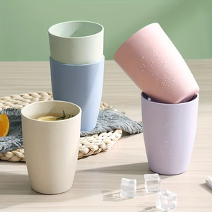 Eco-friendly Wheat Straw Drinking Cup Japanese Style Unbreakable Thickened <b>Large</b> Water <b>Mug</b> for Kids Home School Kitchen - Product Image 3