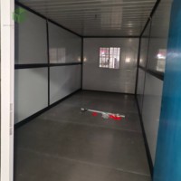 Maison conteneur pliable et respirante à structure en acier, unité préfabriquée portable pour logement temporaire, bureau de chantier, centre commercial/parc extérieur