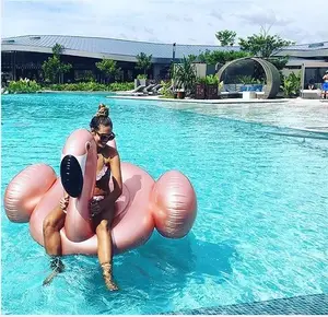 Высокое качество, индивидуальный ПВХ 0,3 мм, большой фламинго, надувной плавательный бассейн, плавающая водная игрушка