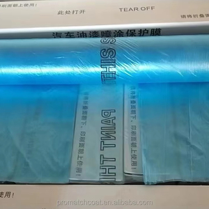Película de Enmascarar Acrílica de 55-110 cm, Preencintada de 60-100 Grados, para Aplicación de Revestimiento Líquido por Pulverización, Revestimiento de Goma, Color Blanco/Azul, Personalizable - Product Image 1