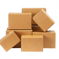 Boîtes d'expédition en carton ondulé Kraft, boîtes postales rigides recyclées pour la vente au détail avec finition gaufrée
