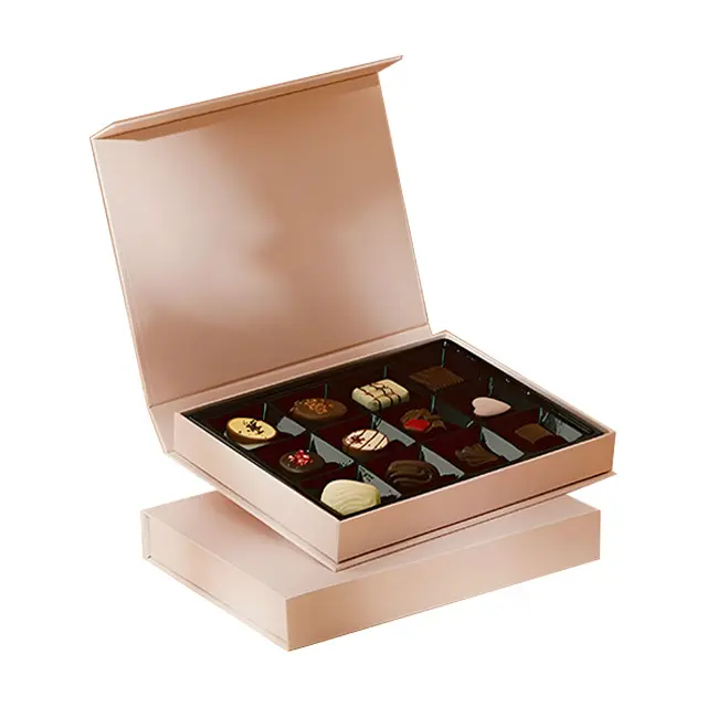 Luxus benutzer definierte Pralinen Verpackungs boxen Sets für Hochzeit festliche Buch Typ Schokolade Geschenk box