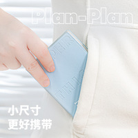 1 cuaderno de bolsillo portátil de PU, serie gruesa, con patrón de ladrillo colorido, estilo grueso, mini agenda de viaje
