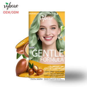 Crème colorante capillaire verte professionnelle <span class=keywords><strong>de</strong></span> qualité supérieure, sans ammoniaque, couleur intense et lisse, haute pigmentation, marque privée, permanente à base <span class=keywords><strong>de</strong></span> plantes - Product Image 1