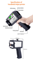 Impresora de Inyección de Tinta Térmica Portátil DOCOD G50 TIJ para Fechas de Caducidad, Impresora de Códigos de Inyección de Tinta de Mano con Tinta Solvente