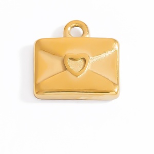 Pendentifs et Breloques de Mode Faits Main en Acier Inoxydable Plaqué Or 18K pour Femmes, Accessoires de Bijoux DIY - Product Image 4