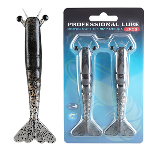Palmer 9.5cm/6g 11.5cm/10g 2pcs/bag PVC Soft <strong>Shrimp</strong> <strong>Lure</strong> Vivid Appearance Artificia <strong>Shrimp</strong> Soft Fishing <strong>Lure</strong> Bait - Product Image 4