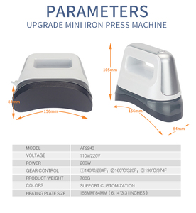 Presse à chaud mini facile à utiliser avec approbation CE, Auplex, pour transfert de vinyle sur t-shirt, vinyle HTV, vinyle DTF, étiquette AUP-M - Product Image 3