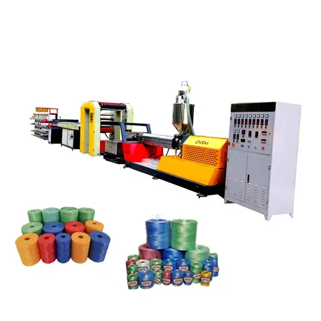 Top new coming PP PE Polypropylene raffia fibrillated yarn production machine for producing agriculture rope baler twine