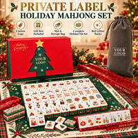 Coffret Cadeau de Noël Mahjong Américain – Tuiles de Mahjong Colorées Effet Confettis avec Boîte Cadeau de Luxe, Logo Personnalisé, Vente en Gros