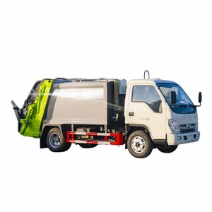 Camion compacteur à chargement arrière Foton Mini 4X2 LHD/RHD 4CBM pour la collecte des déchets résidentiels, directement du fabricant - Product Image 1