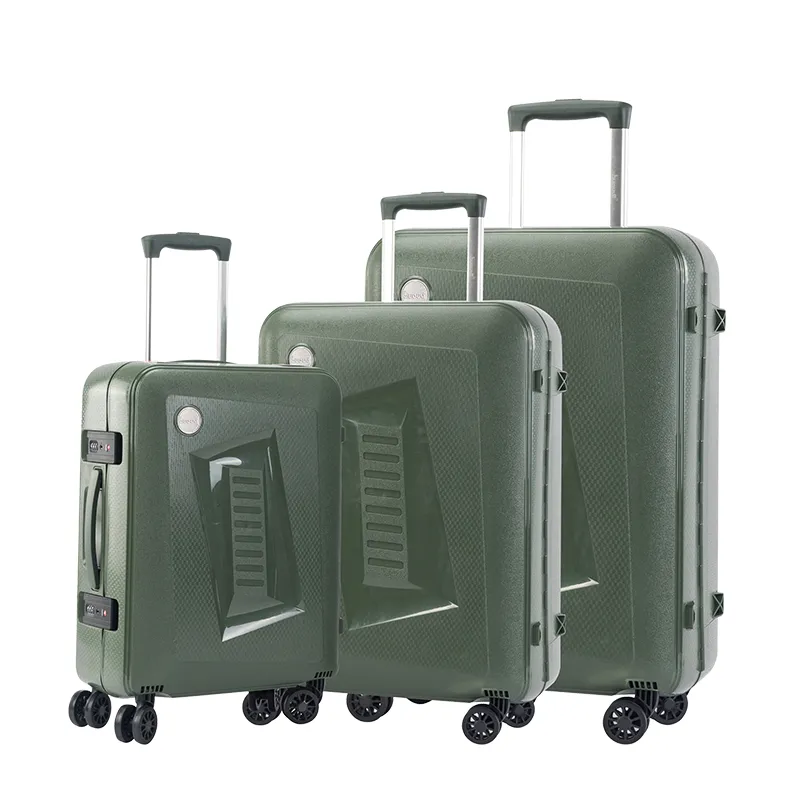 Conjuntos de bagagem OEM/ODM PP sert güçlü seyahat bagaj setleri 3 adet çanta kılıfları satılık TSA şifreli kilit