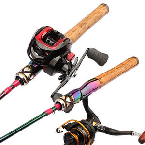 <span class=keywords><strong>Ensemble</strong></span> de canne à pêche en eau douce et moulinet offshore pas cher, avec poignée rotative, canne à truite en carbone - Product Image 3