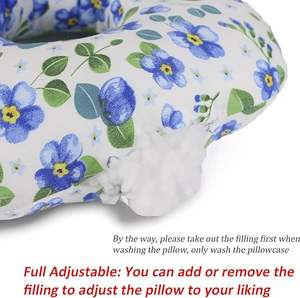 หมอนรองหูแบบกำหนดเอง ผ้าฝ้ายแท้ รูปทรงตัว O ลายดอกไม้ หมอนสำหรับนอนตะแคง ป้องกันหู หมอนสำหรับเจาะ<span class=keywords><strong>หู</strong></span>และอาการ<span class=keywords><strong>ปวด</strong></span>หู - Product Image 5