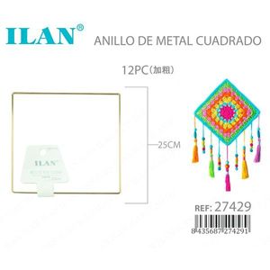 Anello Metallico Quadrato ILAN 25Cm Rinforzato per Lavori di Macramè - Product Image 3