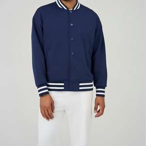 Chaqueta de bateo de béisbol de manga larga ligera para mujer, abrigo cortavientos con sincronización de Color para primavera, otoño e invierno, bolsillo informal para hombre - Product Image 2