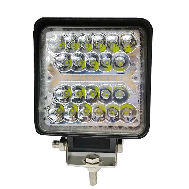 66W gündüz farları ile LED çalışma lambaları otomobil motosiklet off-road araçlar için modifiye farlar mühendislik ışıkları