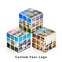 Cube de jeu promotionnel 3x3, motif paysage européen, imprimé UV, en plastique ABS, cadeau promotionnel, packages de vacances, vente en gros, OEM, ODM