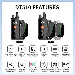 Kerah pelatihan anjing tampilan LCD dengan getaran getaran dan mode suara elektronik isi ulang - Product Image 5