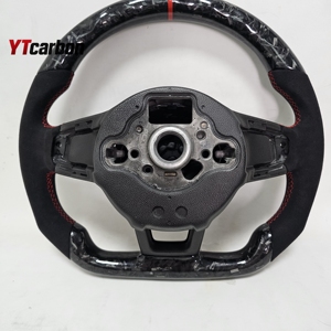 Ytcarbon สำหรับ Passat CC GTI GTD R-Line รถแข่งสไตล์ R-line <span class=keywords><strong>พวงมาลัย</strong></span>คาร์บอนไฟเบอร์ - Product Image 6